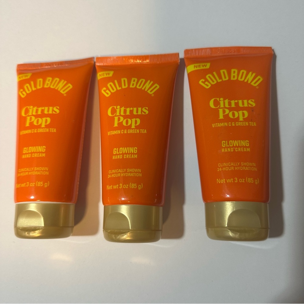 Gold Bond Vibrant Citrus Pop Glowing Hand Cream 3oz Lot Of 3 New